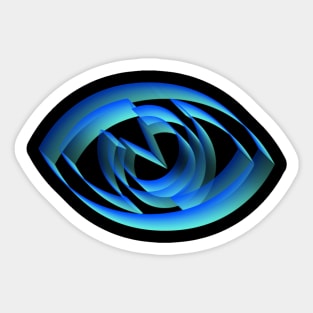 3D Psychedelic Eye Design Sticker